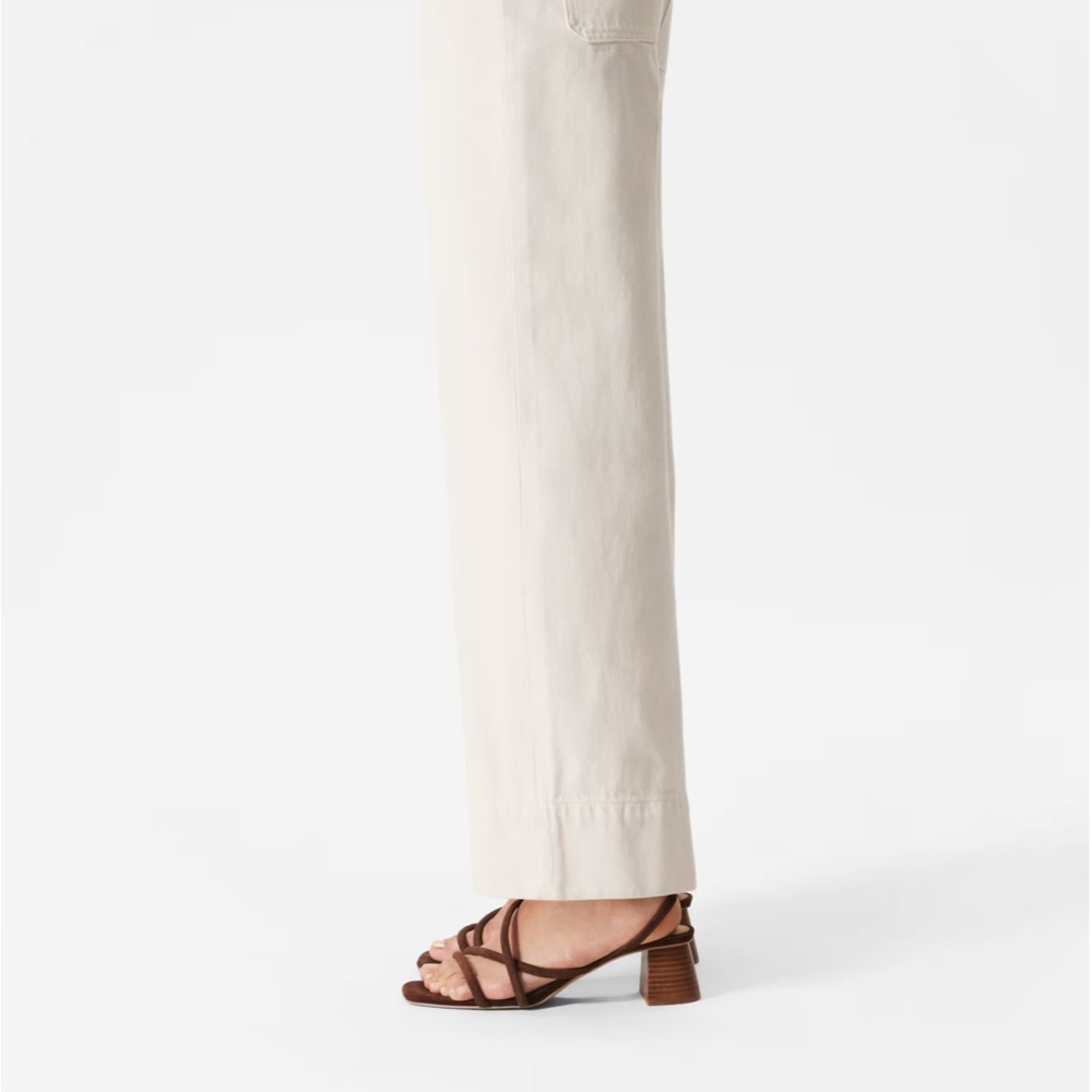 & Other Stories Off-White Wide Leg Jeans View 3